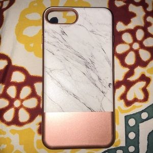marble / rose gold case .